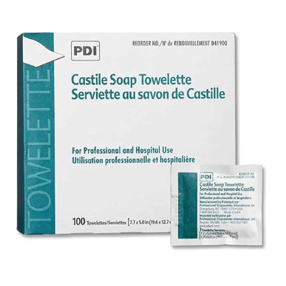 Lingettes de savon de castille