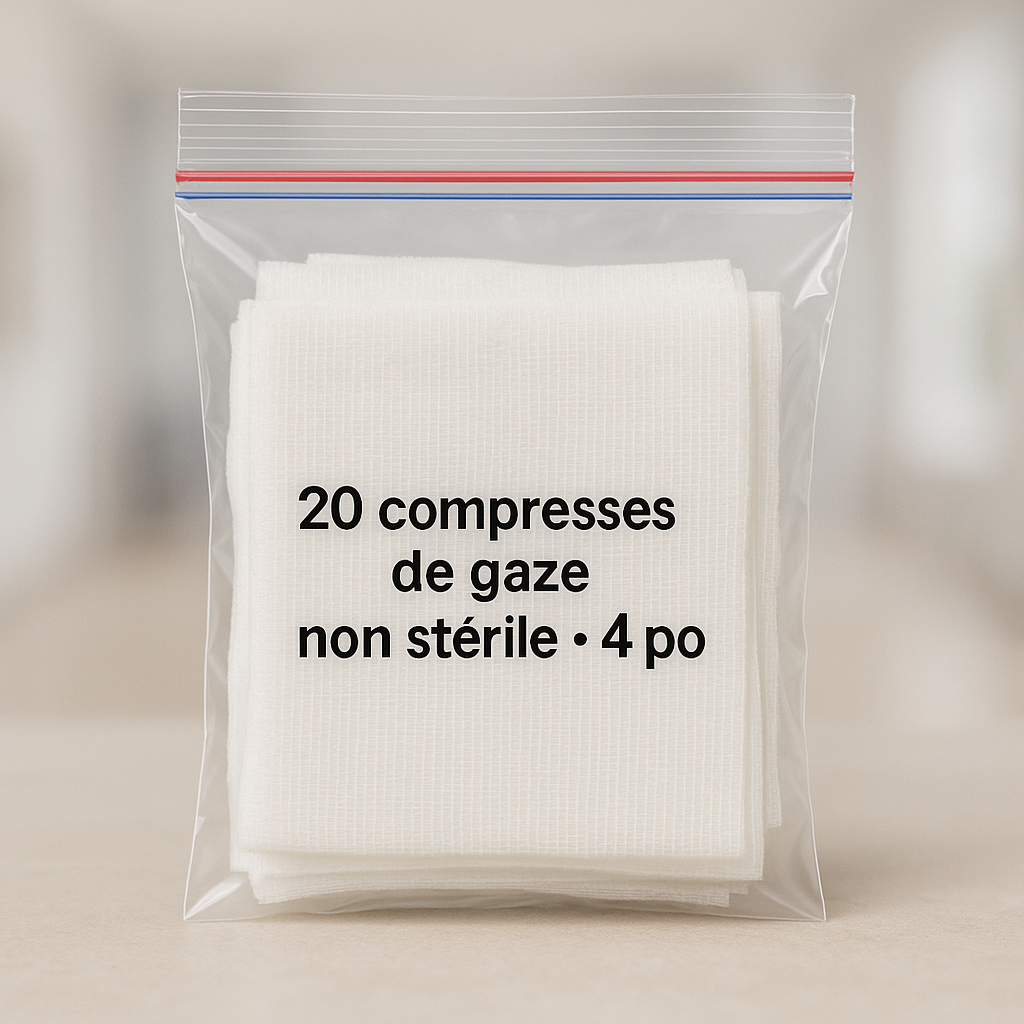 Compresses de gazes non-stérile 4 pouces (20 ou 200)