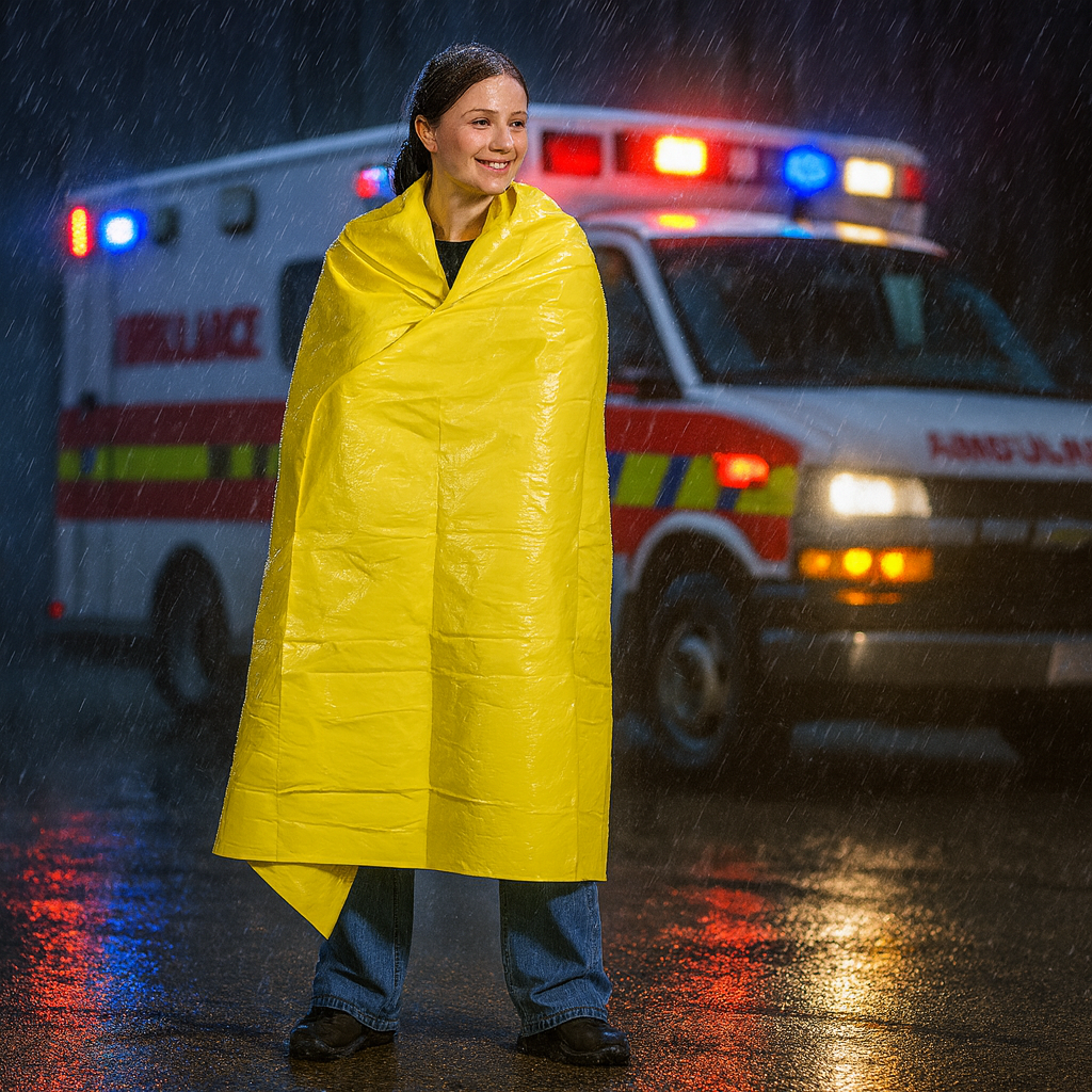 Couverture d'urgence jetable de premiers soins imperméable