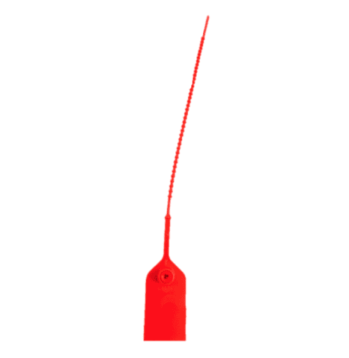 Sceau de sécurité rouge en plastique